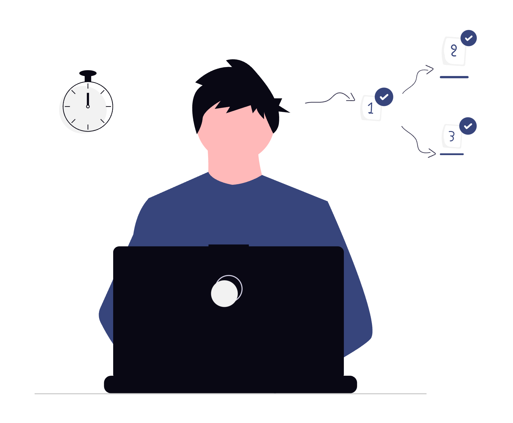 An image of a developer working on a laptop