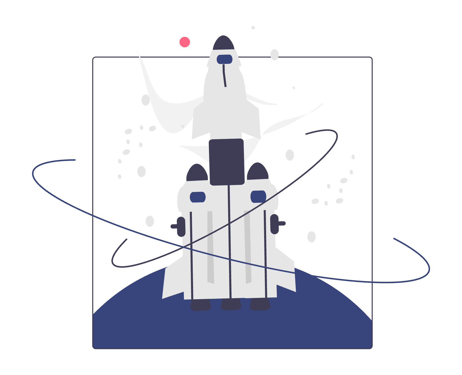 An image of a rocket ship taking off